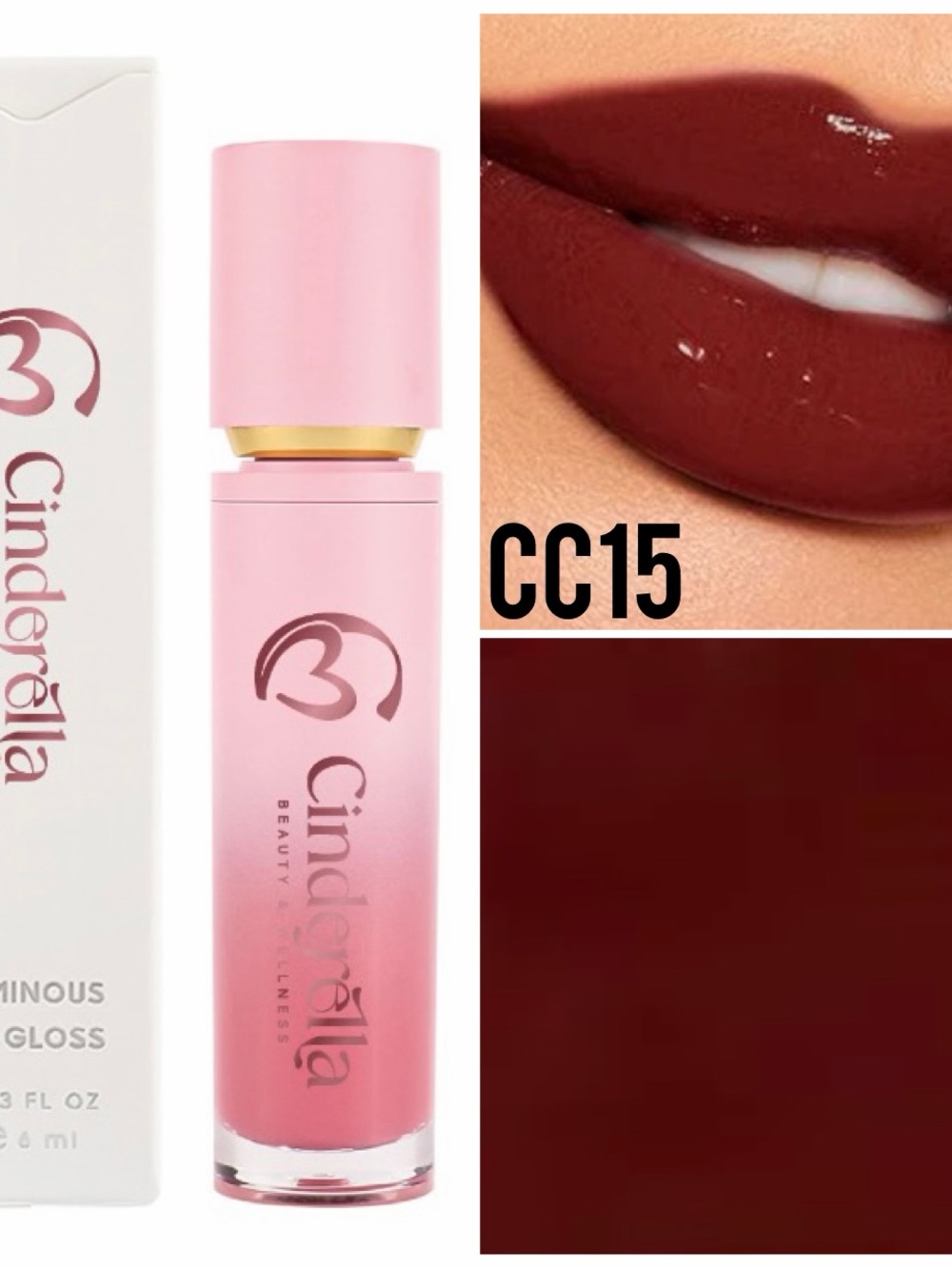 Cinderella CC15 Deep Burgundy Lip Gloss